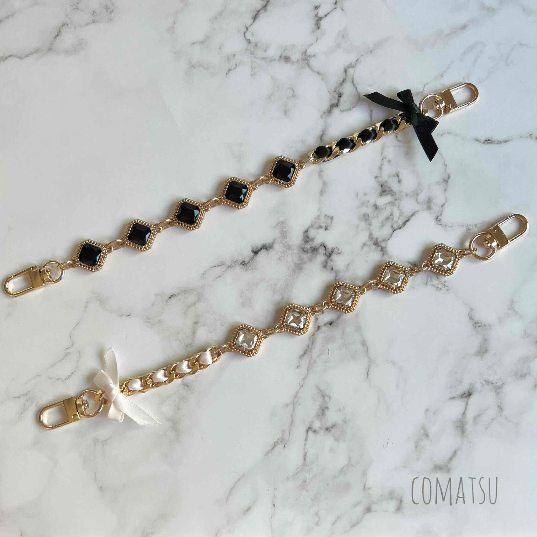 キラキラcharmmyりぼん ハンドストラップ付きスマホケース 落下防止スマホストラップ付きスマホカバー | 7枚目